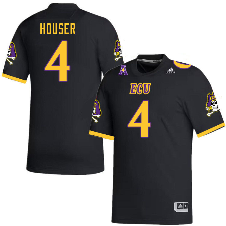 Katin Houser ECU Jersey,East Carolina Pirates #4 Katin Houser Jersey Youth College-Black